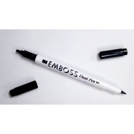 Tsukineko Emboss Dual Pen Real Black (EM-57) Tsukineko Emboss Dual Pen Real Black (EM-57)