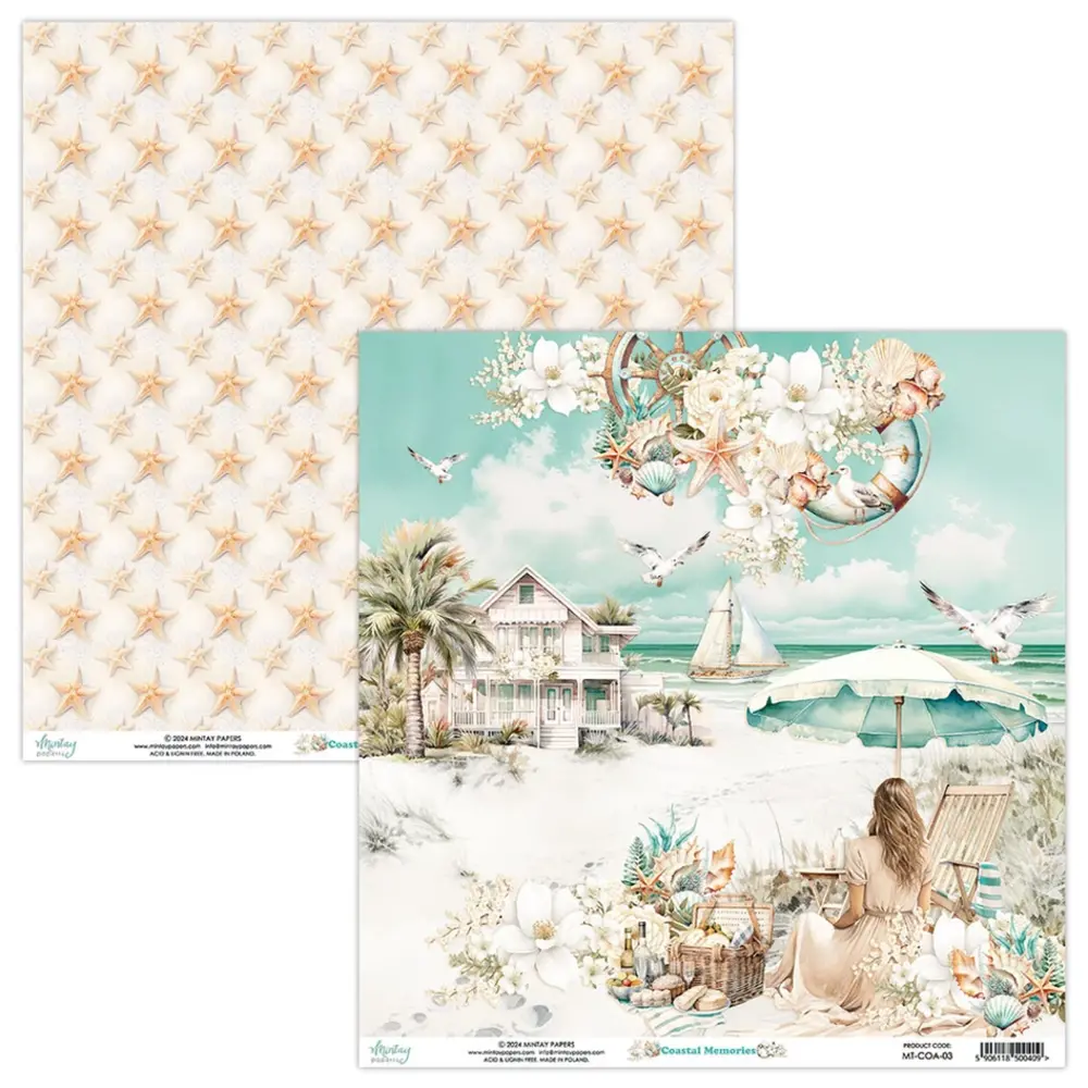 Mintay Coastal Memories 6x6 Inch Scrapbooking Paper Pad (MT-COA-08) Mintay Coastal Memories 6x6 Inch Scrapbooking Paper Pad (MT-COA-08)