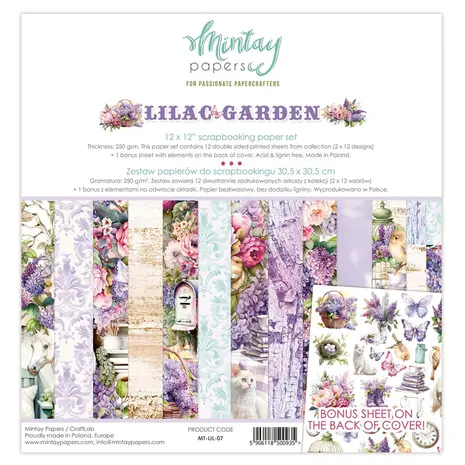 Mintay Lilac Garden 12x12 Inch Scrapbooking Paper Set (MT-LIL-07) Mintay Lilac Garden 12x12 Inch Scrapbooking Paper Set (MT-LIL-07)