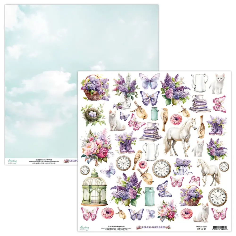 Mintay Lilac Garden 12x12 Inch Scrapbooking Paper Set (MT-LIL-07) Mintay Lilac Garden 12x12 Inch Scrapbooking Paper Set (MT-LIL-07)