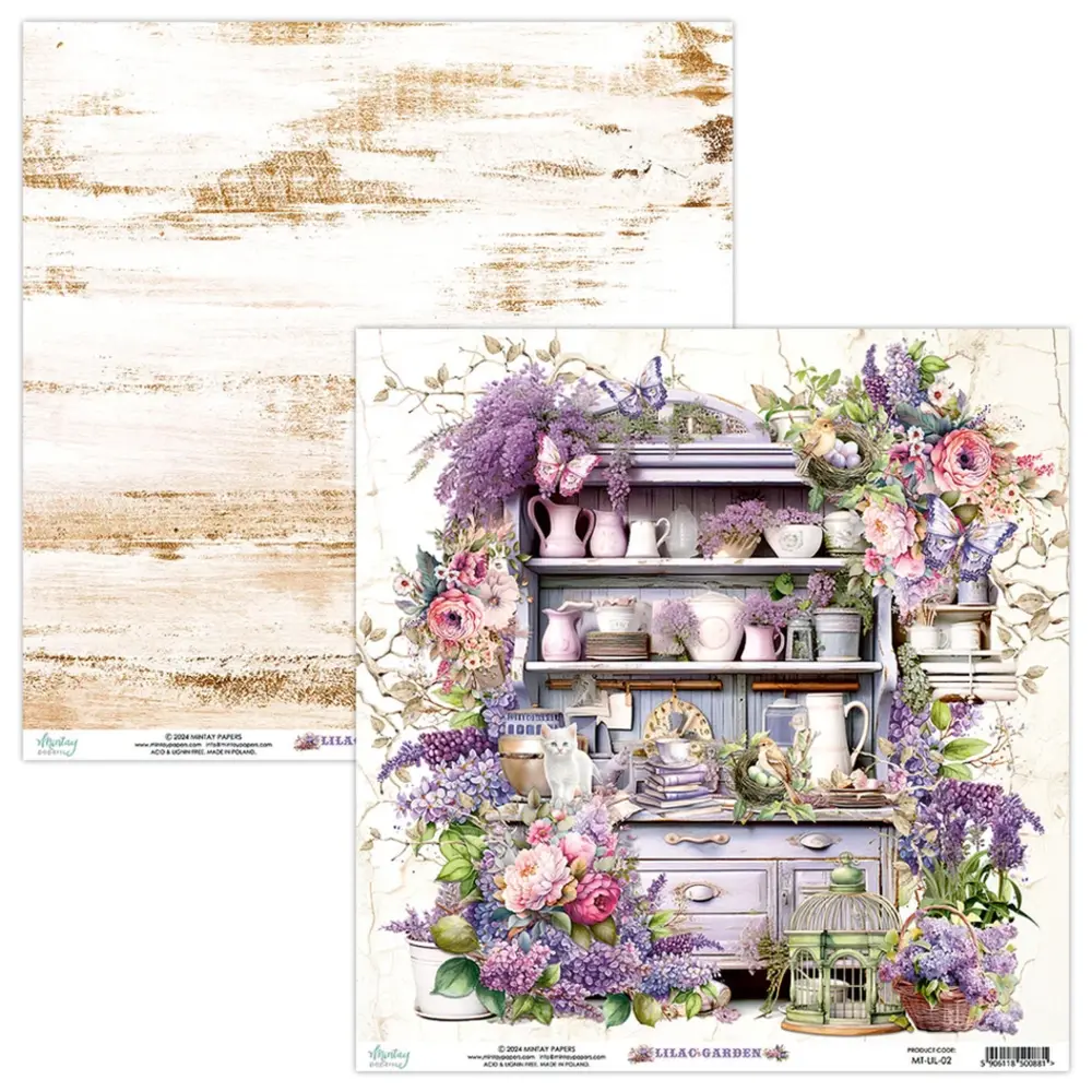 Mintay Lilac Garden 6x6 Inch Scrapbooking Paper Pad (MT-LIL-08)