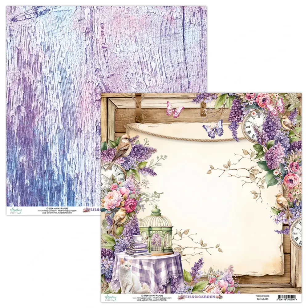 Mintay Lilac Garden 6x6 Inch Scrapbooking Paper Pad (MT-LIL-08)
