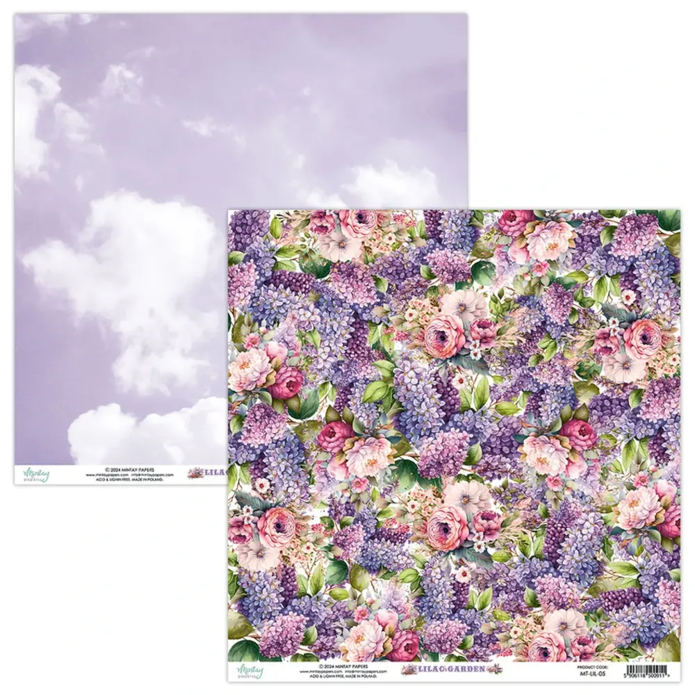 Mintay Lilac Garden 6x6 Inch Scrapbooking Paper Pad (MT-LIL-08)