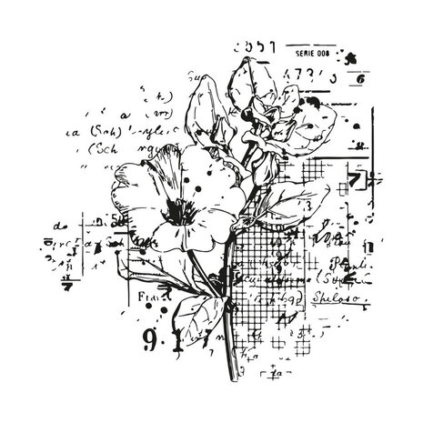 Sizzix Clear Stamps with Framelits Floral Mix Cluster (666632)