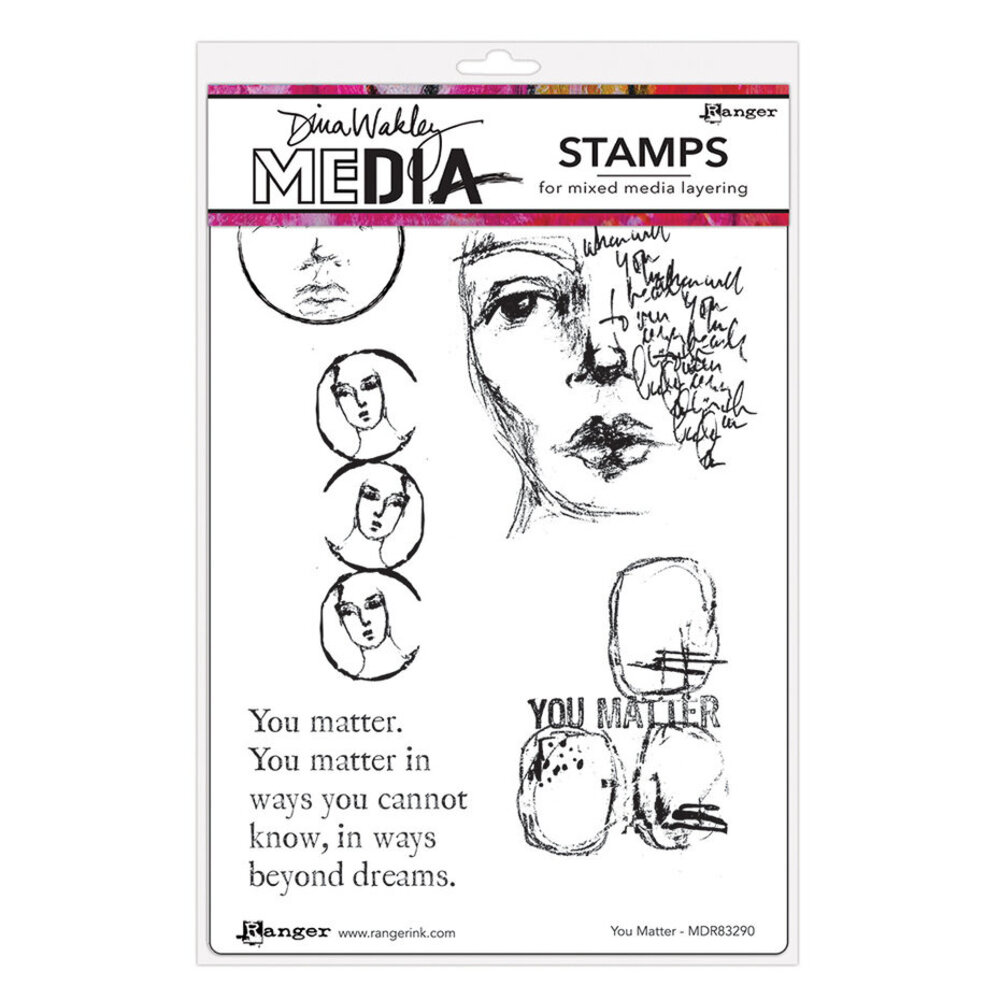Dina Wakley MEdia You Matter Cling Stamps (MDR83290)