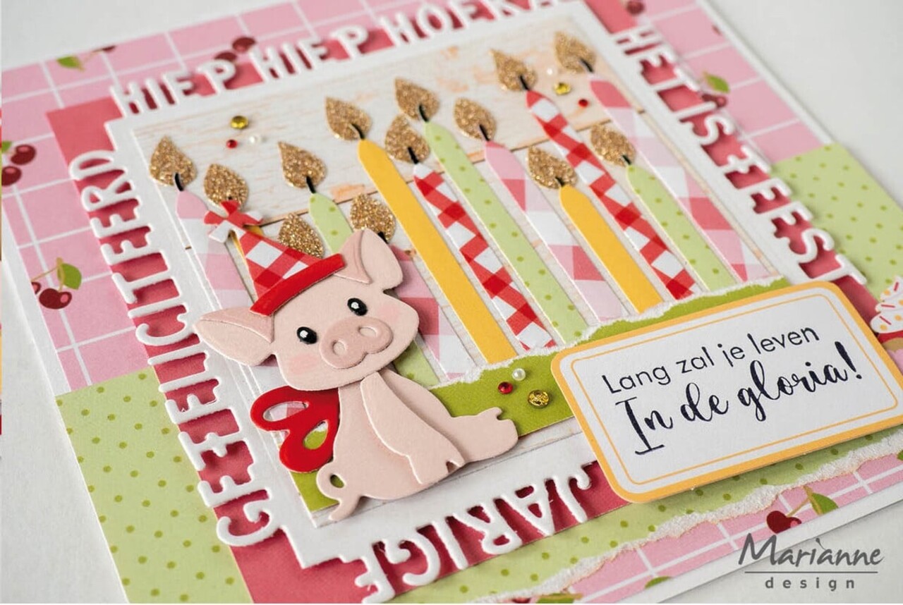 Marianne Design Craftables Felicitatie Vierkant (CR1656) Marianne Design Craftables Felicitatie Vierkant (CR1656)