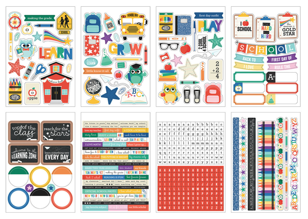 Echo Park Off To School Sticker Book (OTS370029) Echo Park Off To School Sticker Book (OTS370029)