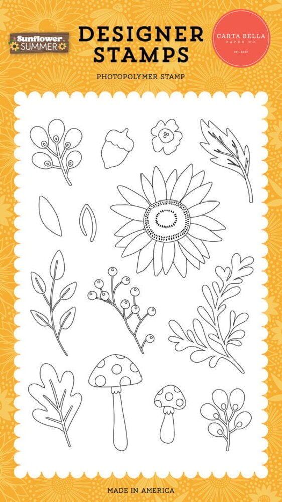 Carta Bella Sunflower Summer Sunflower Garden Clear Stamps (CBSS368043) Carta Bella Sunflower Summer Sunflower Garden Clear Stamps (CBSS368043)