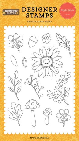 Carta Bella Sunflower Summer Sunflower Garden Clear Stamps (CBSS368043) Carta Bella Sunflower Summer Sunflower Garden Clear Stamps (CBSS368043)