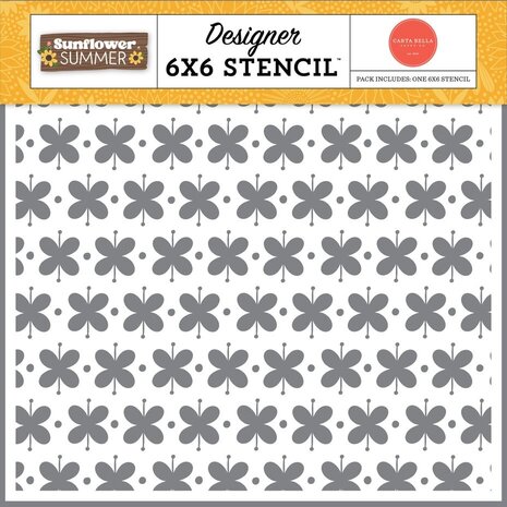 Carta Bella Sunflower Summer Bloom And Grow Stencil (CBSS368033) Carta Bella Sunflower Summer Bloom And Grow Stencil (CBSS368033)