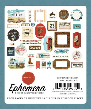 Carta Bella Cowboys Ephemera (CBCBS371024) Carta Bella Cowboys Ephemera (CBCBS371024)