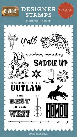 Carta Bella Cowboys Saddle Up Clear Stamps (CBCBS371040)