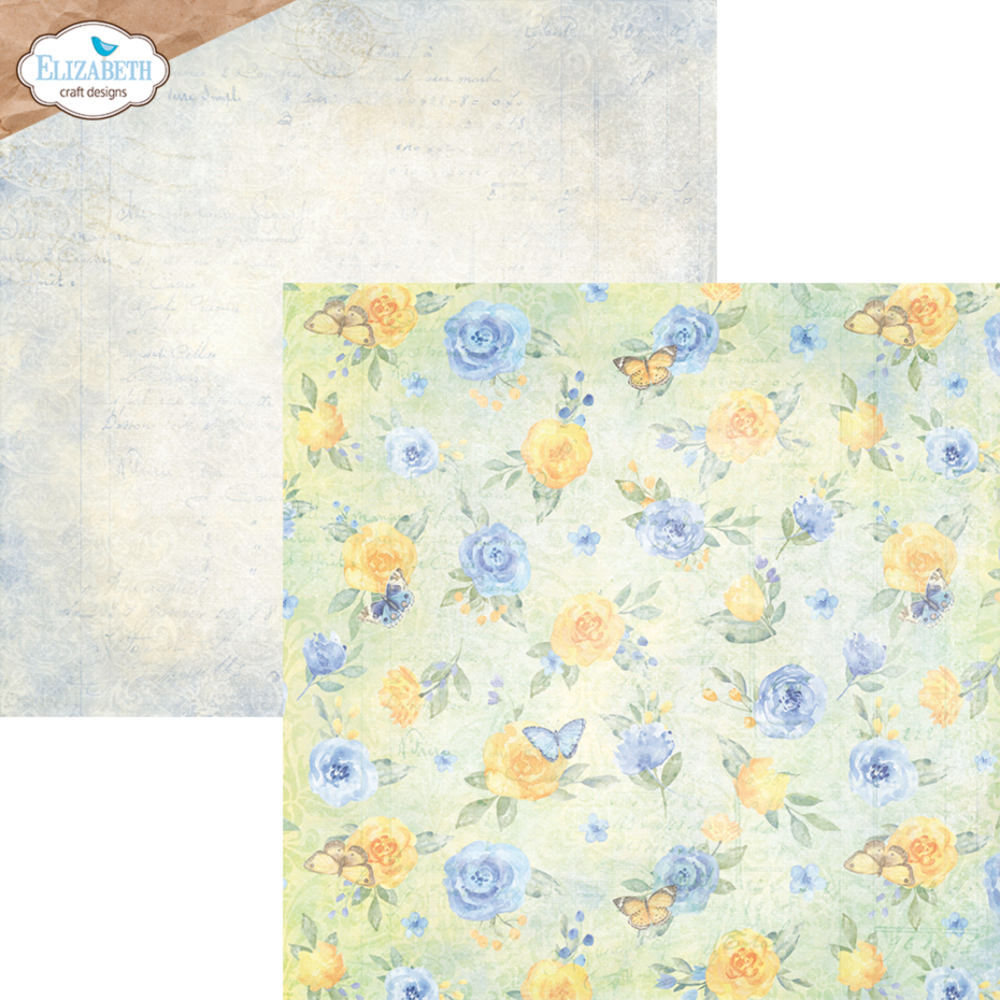 Elizabeth Craft Designs Evening Rose 12x12 Inch Patterned Cardstock Paper (C023)