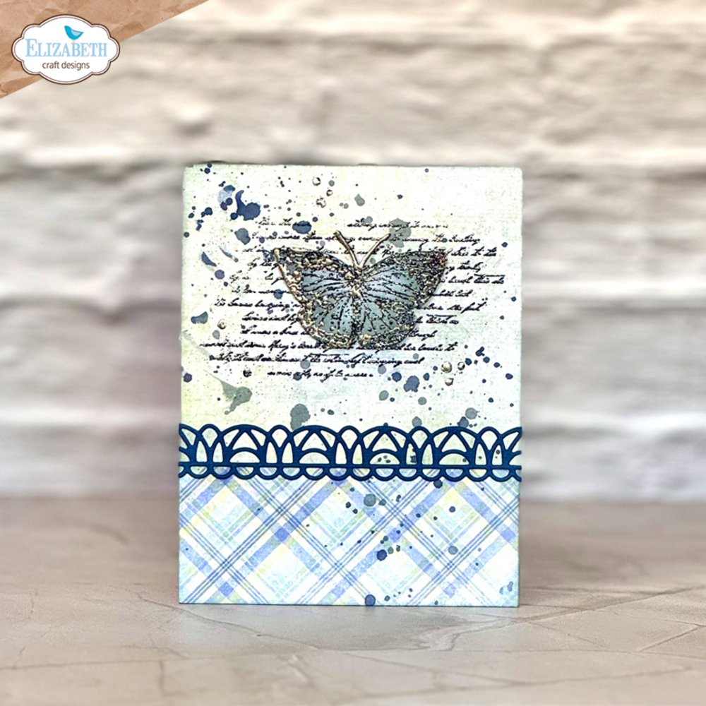 Elizabeth Craft Designs Evening Rose A5 Clear Stamps Butterflies and Swirls (CS348)