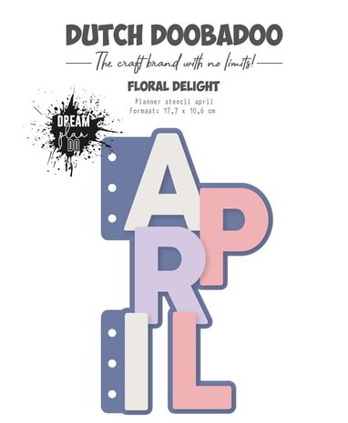 Dutch Doobadoo Dutch Planner Stencil A5 April  (470.784.306)