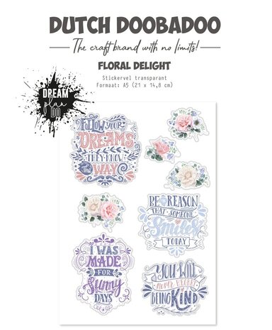 Dutch Doobadoo Dutch Sticker Art Floral Delight A5 Transparent (491.201.003) Dutch Doobadoo Dutch Sticker Art Floral Delight A5 Transparent (491.201.003)