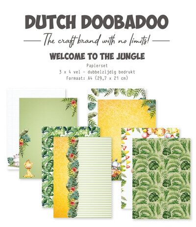 Dutch Doobadoo Welcome to the Jungle A4 Paper Pack (473.005.062) Dutch Doobadoo Welcome to the Jungle A4 Paper Pack (473.005.062)