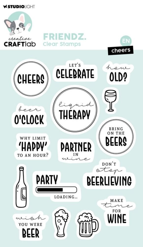 Creative Craftlab Friendz Clear Stamp Cheers (CCL-FR-STAMP660) Creative Craftlab Friendz Clear Stamp Cheers (CCL-FR-STAMP660)