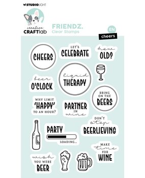 Creative Craftlab Friendz Clear Stamp Cheers (CCL-FR-STAMP660) Creative Craftlab Friendz Clear Stamp Cheers (CCL-FR-STAMP660)