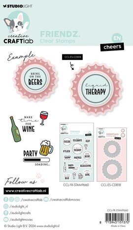 Creative Craftlab Friendz Clear Stamp Cheers (CCL-FR-STAMP660) Creative Craftlab Friendz Clear Stamp Cheers (CCL-FR-STAMP660)