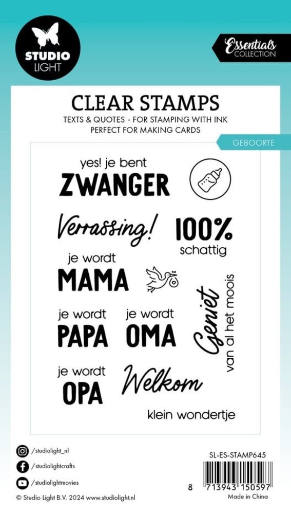 Studio Light Essentials Clear Stamps Geboorte (SL-ES-STAMP645)
