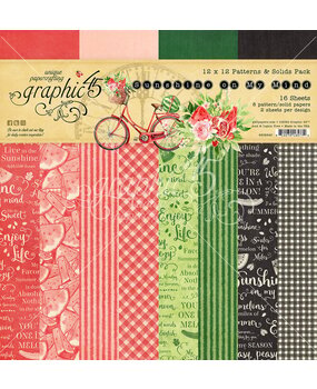 Graphic 45 Sunshine on my Mind 12x12 Inch Patterns & Solids Paper Pack (4502840) Graphic 45 Sunshine on my Mind 12x12 Inch Patterns & Solids Paper Pack (4502840)