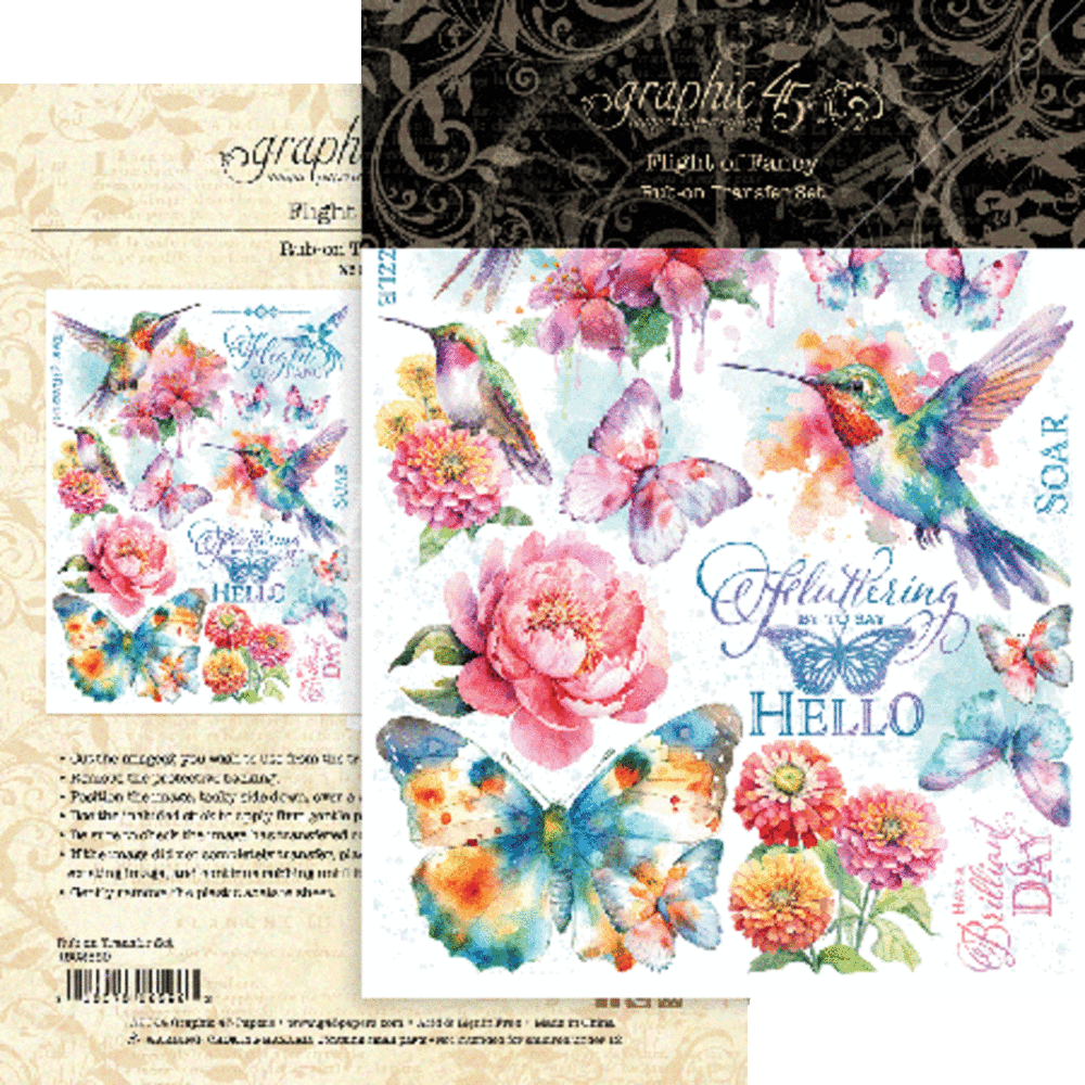 Graphic 45 Flight of Fancy Rub-On Transfers (4502859) Graphic 45 Flight of Fancy Rub-On Transfers (4502859)