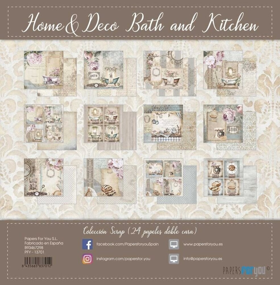Papers For You Home & Deco Bath and Kitchen 6x6 Inch Paper Pack (PFY-13703) Papers For You Home & Deco Bath and Kitchen 6x6 Inch Paper Pack (PFY-13703)