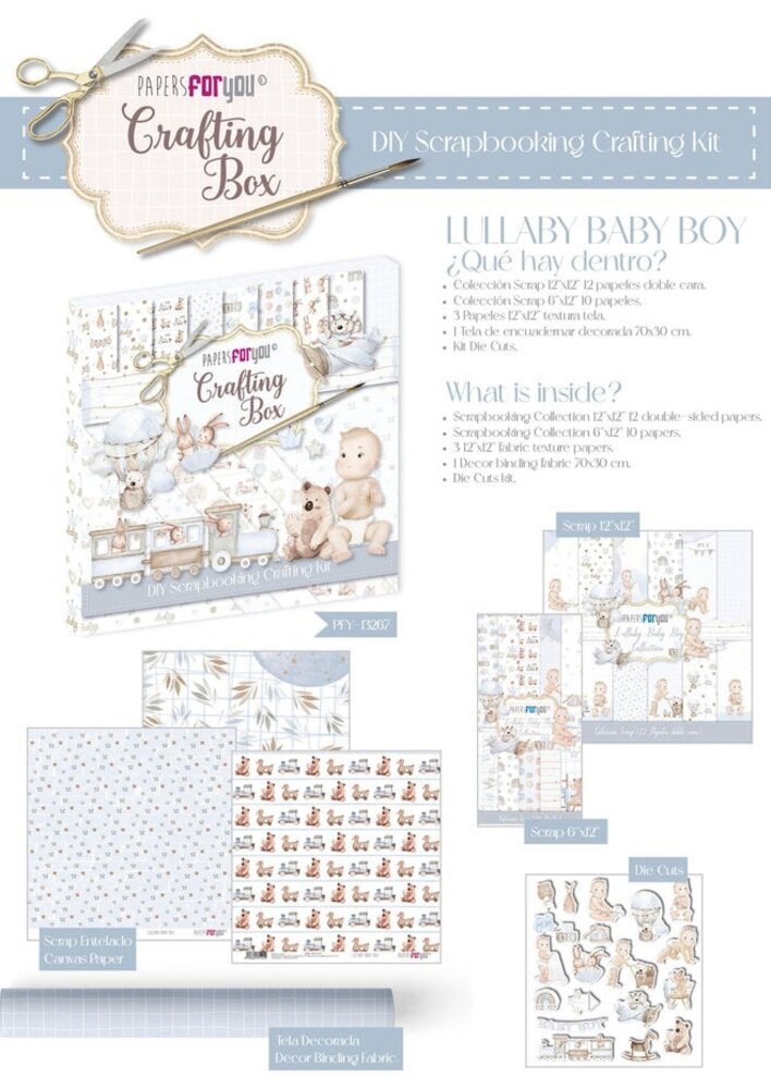 Papers For You Lullaby Baby Boy Crafting Box (PFY-13267) Papers For You Lullaby Baby Boy Crafting Box (PFY-13267)