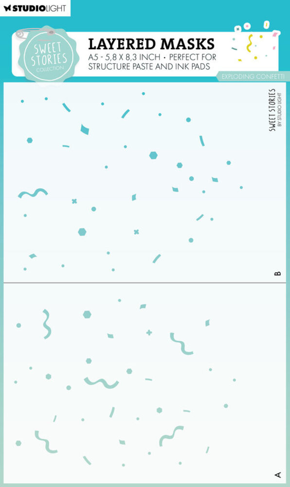 Studio Light Sweet Stories Masking Stencil Exploding Confetti (SL-SS-MASK273)