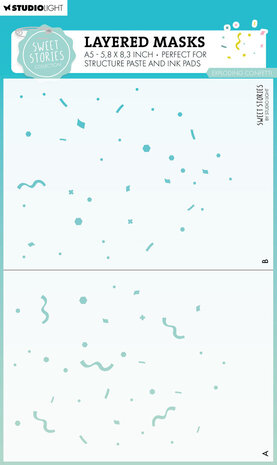 Studio Light Sweet Stories Masking Stencil Exploding Confetti (SL-SS-MASK273)