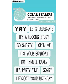 Studio Light Sweet Stories Clear Stamp Texts & Quotes Let's Celebrate (SL-SS-STAMP661) Studio Light Sweet Stories Clear Stamp Texts & Quotes Let's Celebrate (SL-SS-STAMP661)