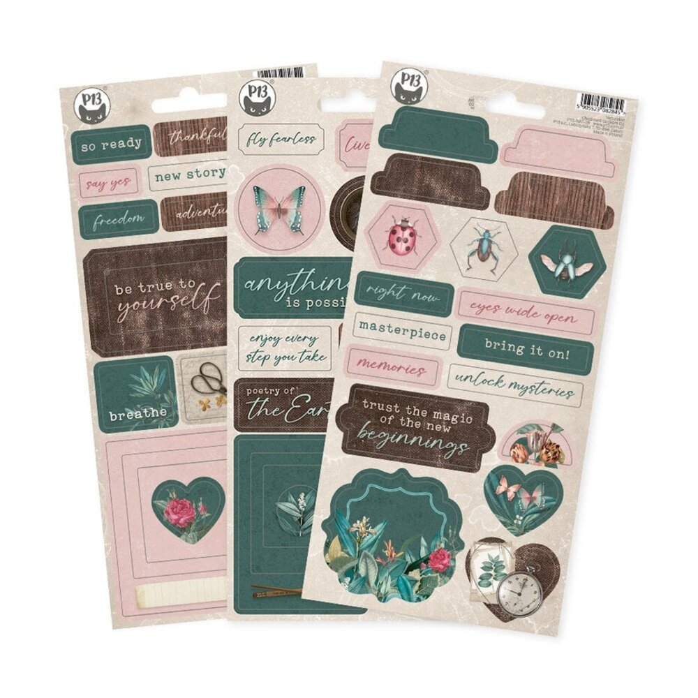 P13 Naturalist Chipboard Stickers 02 (P13-NAT-35) P13 Naturalist Chipboard Stickers 02 (P13-NAT-35)
