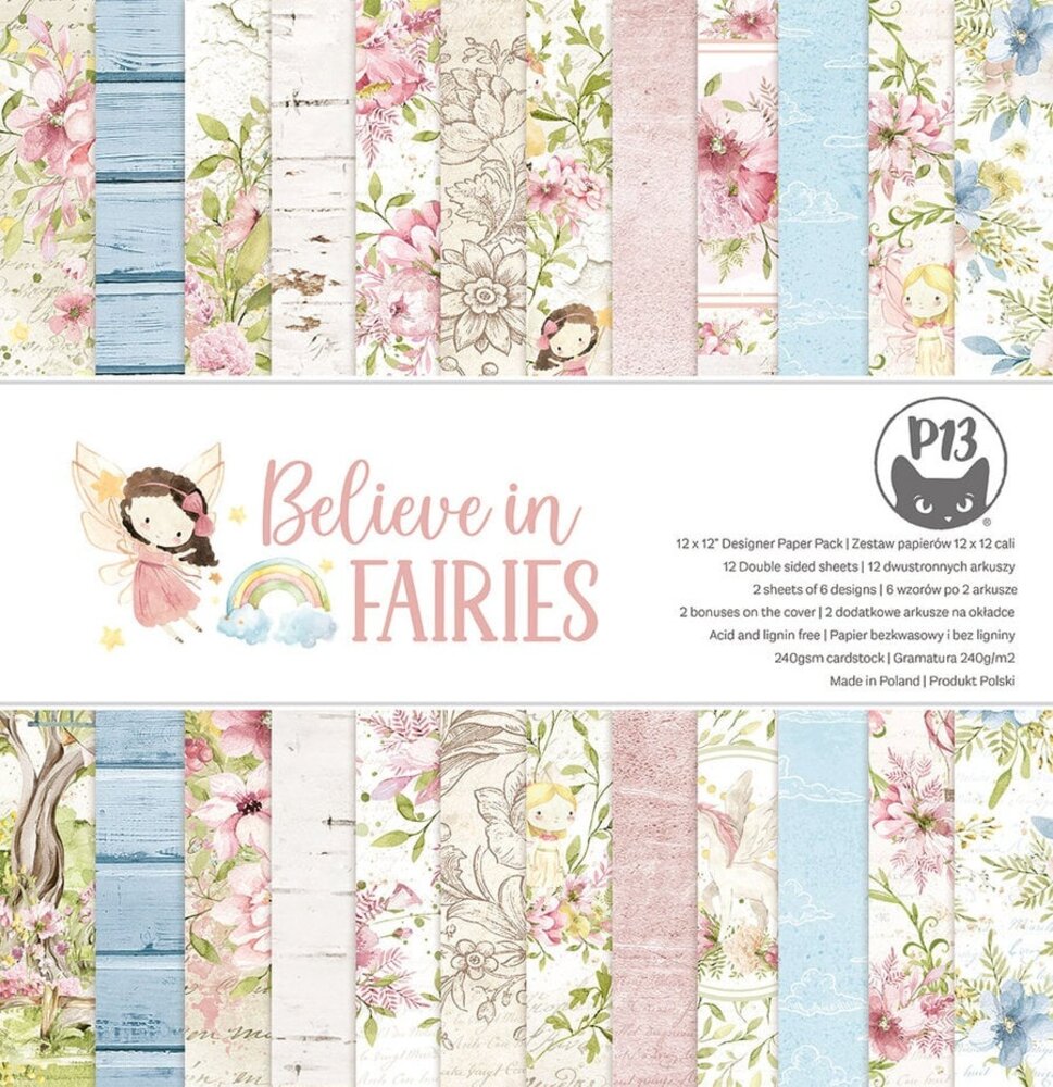 P13 Believe in Fairies 12x12 Inch Paper Pad (P13-BIF-08) P13 Believe in Fairies 12x12 Inch Paper Pad (P13-BIF-08)