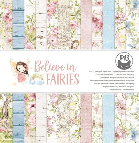 P13 Believe in Fairies 12x12 Inch Paper Pad (P13-BIF-08) P13 Believe in Fairies 12x12 Inch Paper Pad (P13-BIF-08)