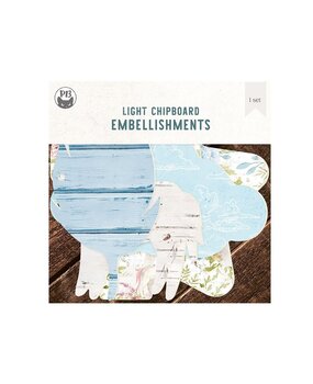 P13 Believe in Fairies Light Chipboard Embellishments 6x6 Inch Album Base with Papers (P13-BIF-56)