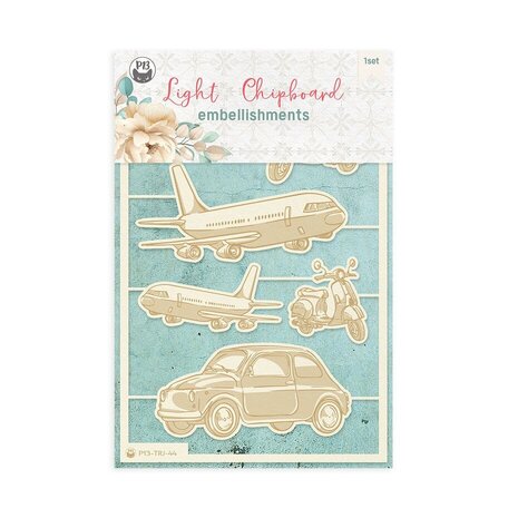 P13 Travel Journal Light Chipboard Embellishments 01 (P13-TRJ-44)