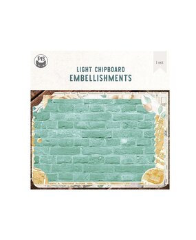 P13 Travel Journal Light Chipboard Embellishments 6x6 Inch Album Base with Papers (P13-TRJ-56)