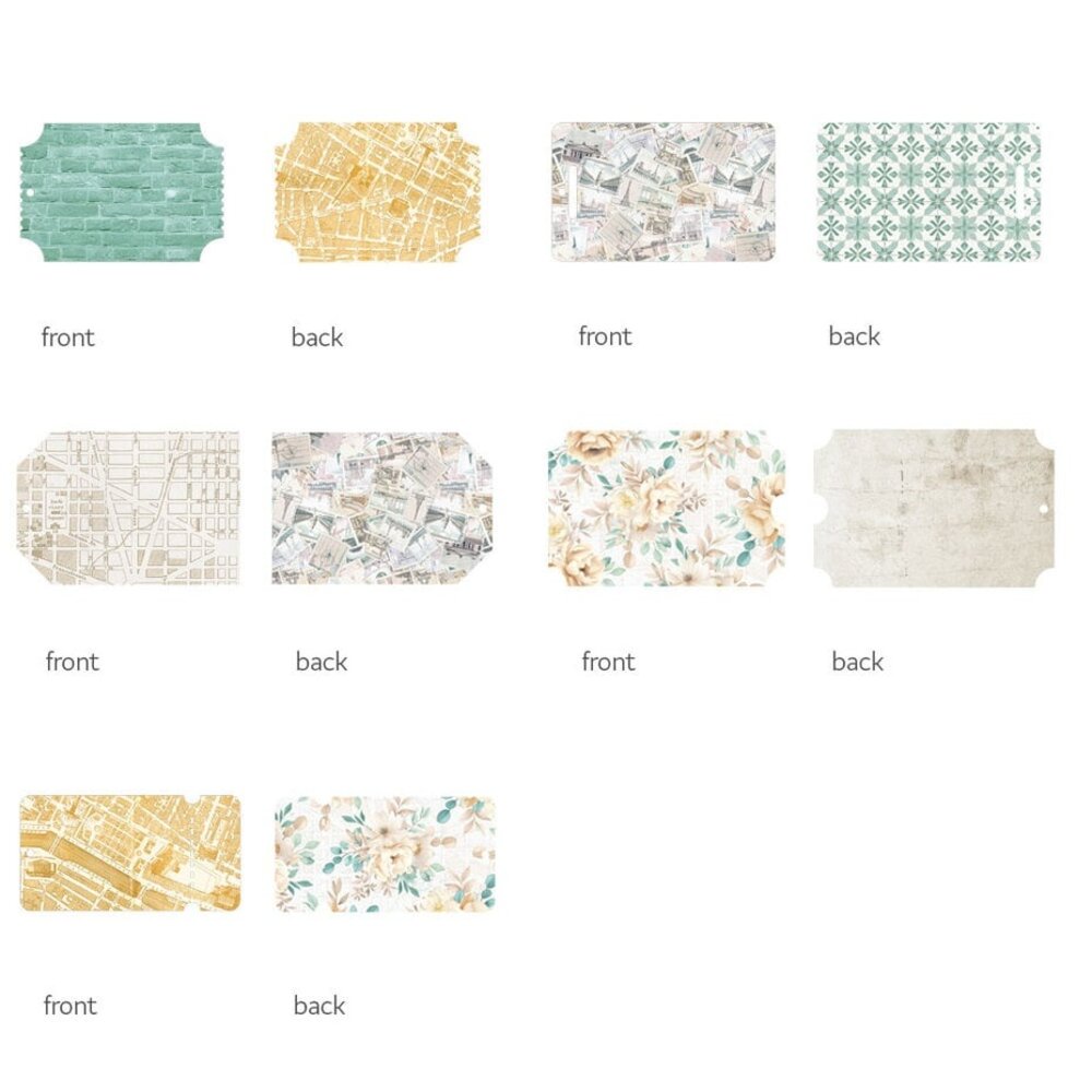 P13 Travel Journal Light Chipboard Embellishments 6x6 Inch Album Base with Papers (P13-TRJ-56)