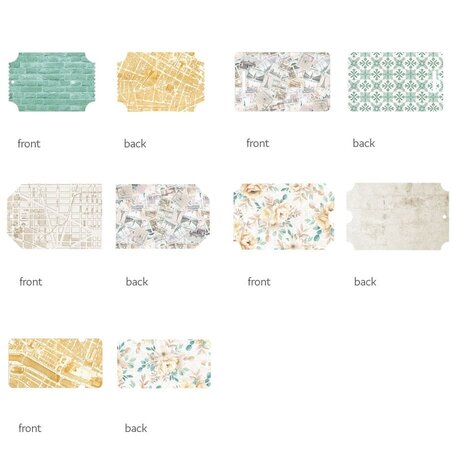 P13 Travel Journal Light Chipboard Embellishments 6x6 Inch Album Base with Papers (P13-TRJ-56)