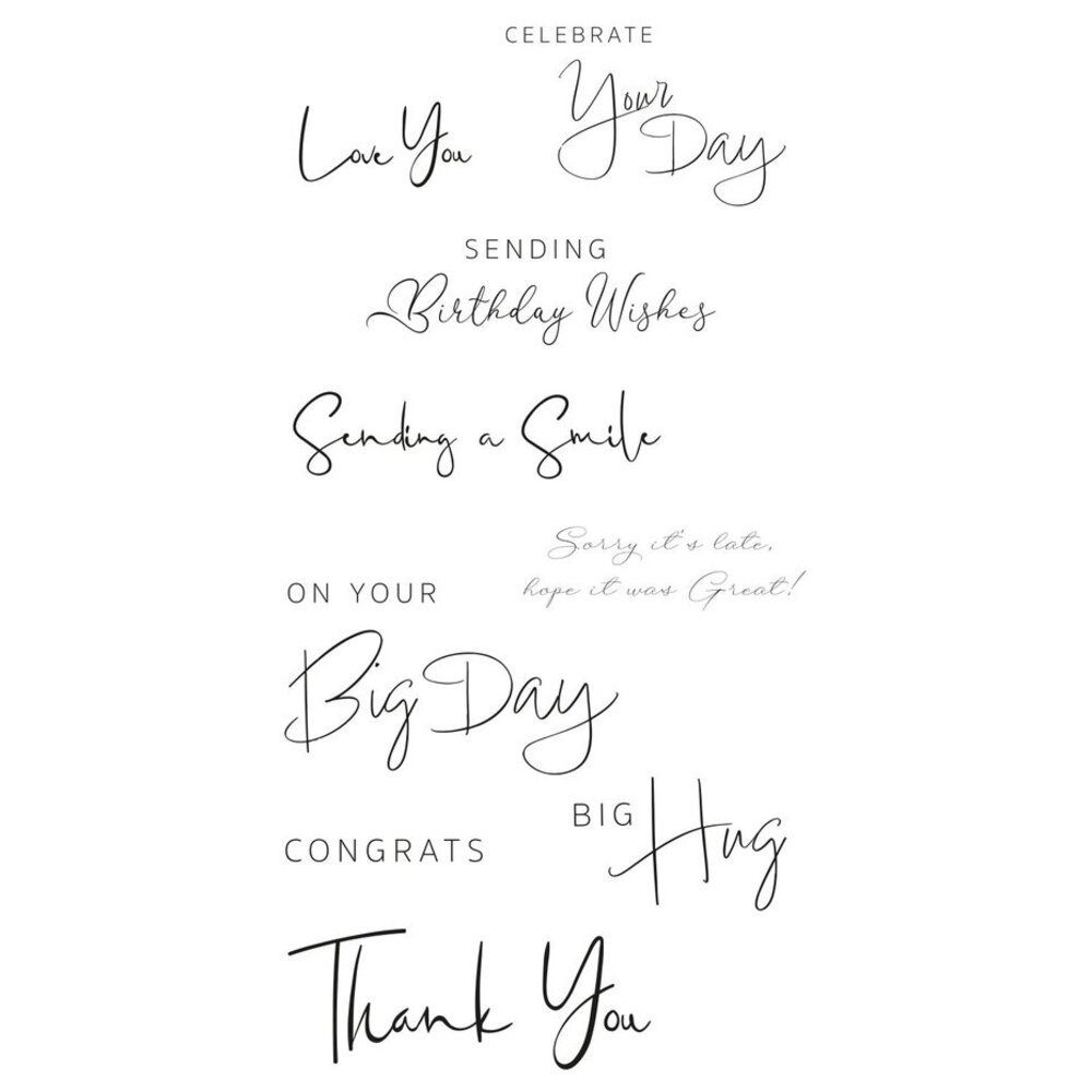 Sizzix Clear Stamps Daily Sentiments #2 (666610) Sizzix Clear Stamps Daily Sentiments #2 (666610)