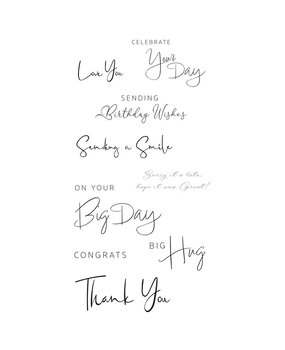 Sizzix Clear Stamps Daily Sentiments #2 (666610) Sizzix Clear Stamps Daily Sentiments #2 (666610)