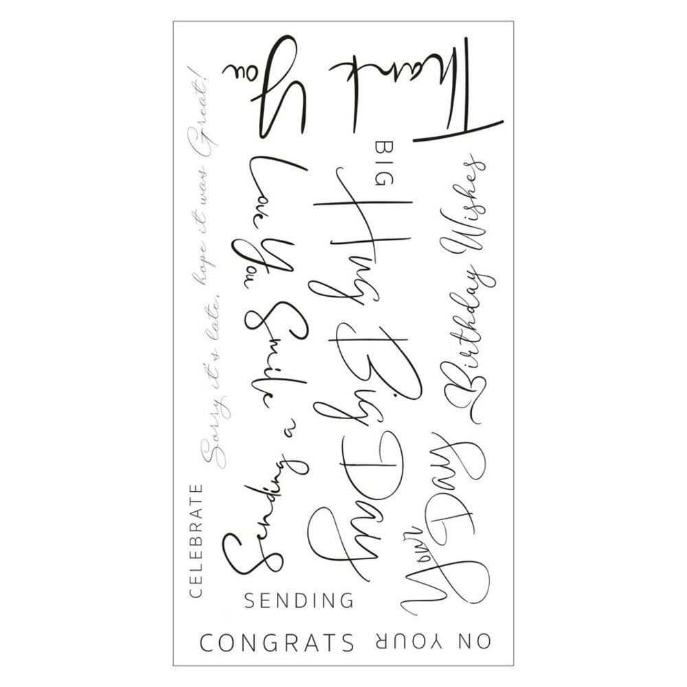 Sizzix Clear Stamps Daily Sentiments #2 (666610) Sizzix Clear Stamps Daily Sentiments #2 (666610)
