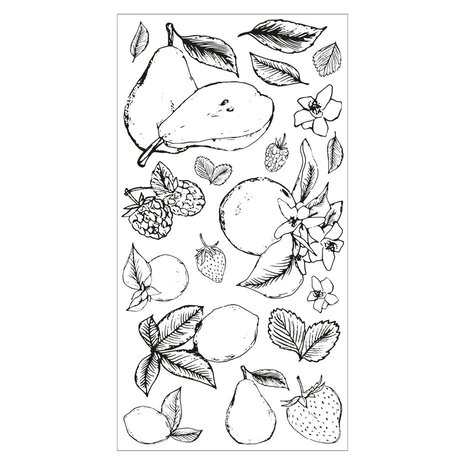 Sizzix Clear Stamps Botanical Fruit (666611) Sizzix Clear Stamps Botanical Fruit (666611)
