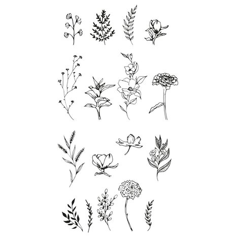 Sizzix Clear Stamps Garden Botanicals (666641) Sizzix Clear Stamps Garden Botanicals (666641)