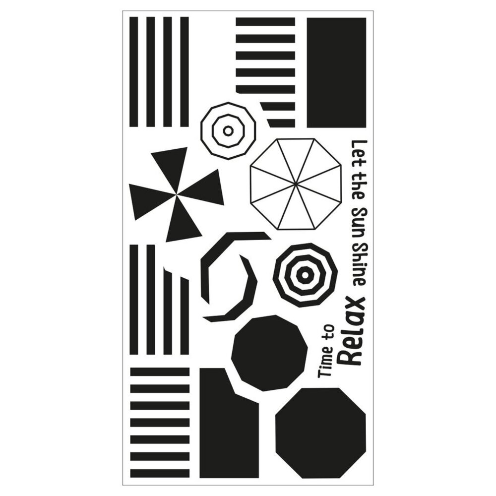 Sizzix Clear Stamps Beach Blankets & Brellas (666655) Sizzix Clear Stamps Beach Blankets & Brellas (666655)