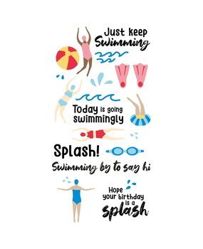 Sizzix Clear Stamps Synchronized Swimmers (666658)