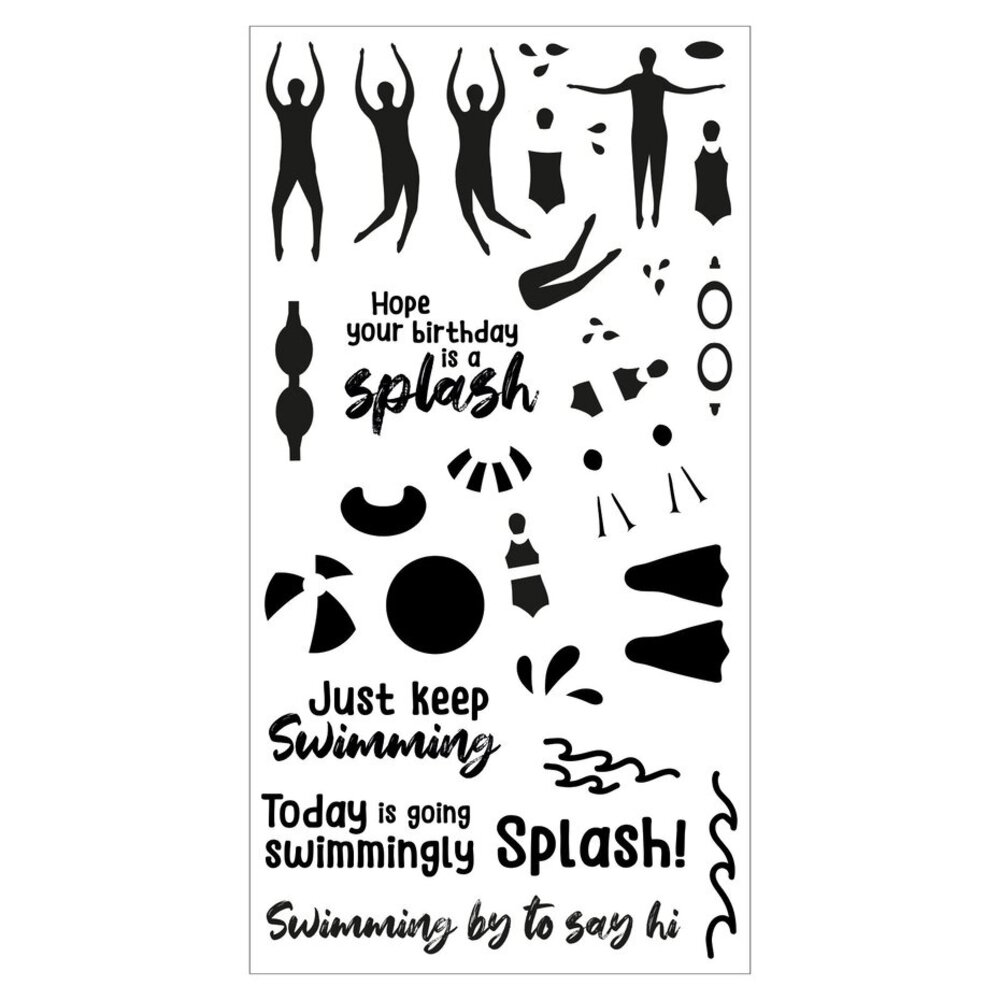 Sizzix Clear Stamps Synchronized Swimmers (666658)