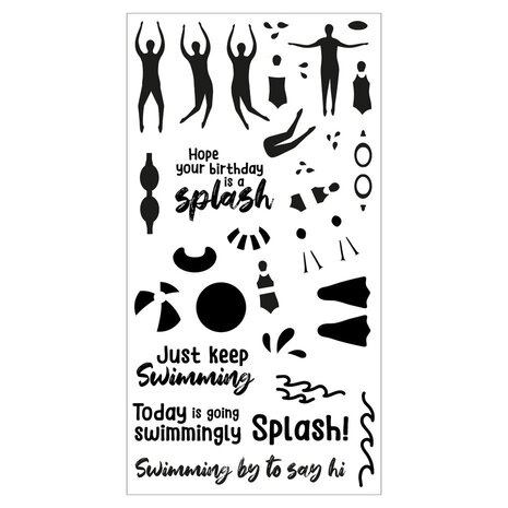 Sizzix Clear Stamps Synchronized Swimmers (666658)