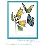 Sizzix Clear Stamps & Stencil Farfallina (666643)